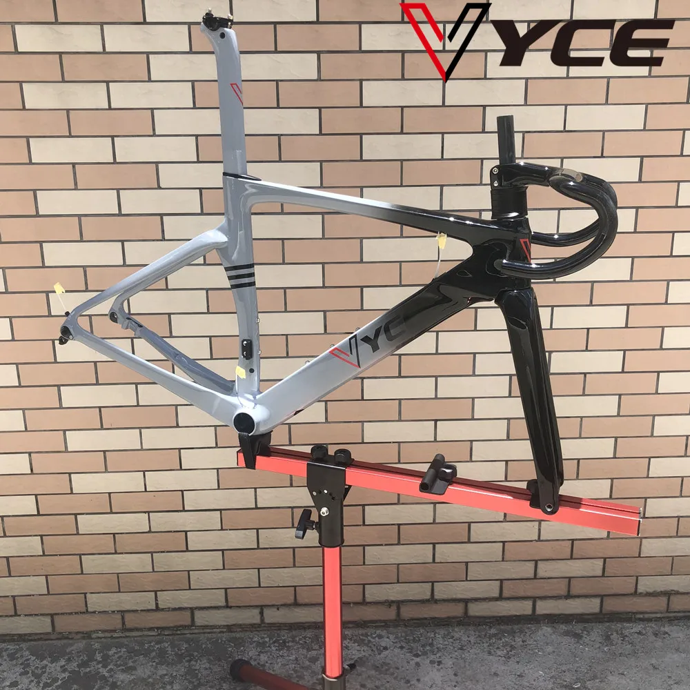 Яркая черная градиентная серая фототормозная углеродная рама VYCE для велосипеда