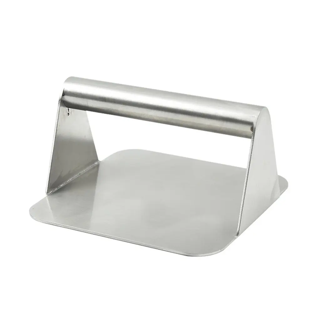 

Stainless Steel Burger Press Square Burger Smasher With Handle Stainless Steel Bacon Press Grill Press Suitable For Grill