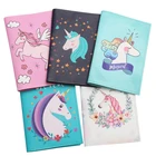 Обложка для паспорта из ПУ кожи с единорогом для мужчин и женщин, Дорожный Чехол для кредитных карт, удостоверения личности и документов, держатель для паспорта, 1 шт.