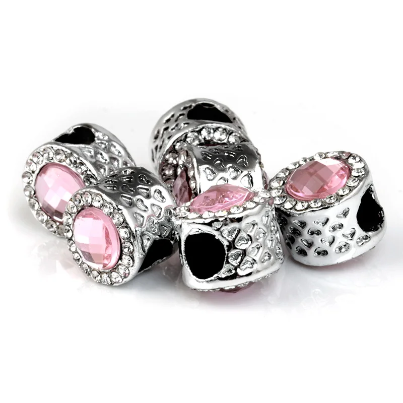 3 шт./партия серебристые розовые хрустальные бусины для изготовления ювелирных