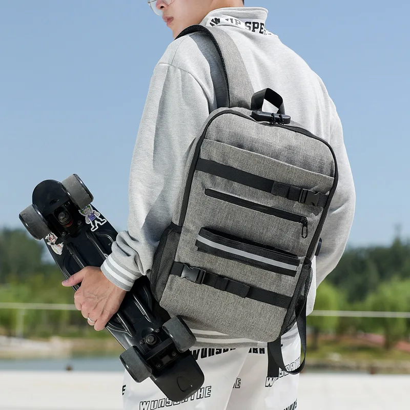 Новинка 2019 трендовая сумка через плечо с защитой от кражи Usb замком мужская и