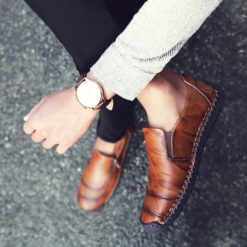 Классическая удобная мужская повседневная обувь Лоферы Мужская Качественная из