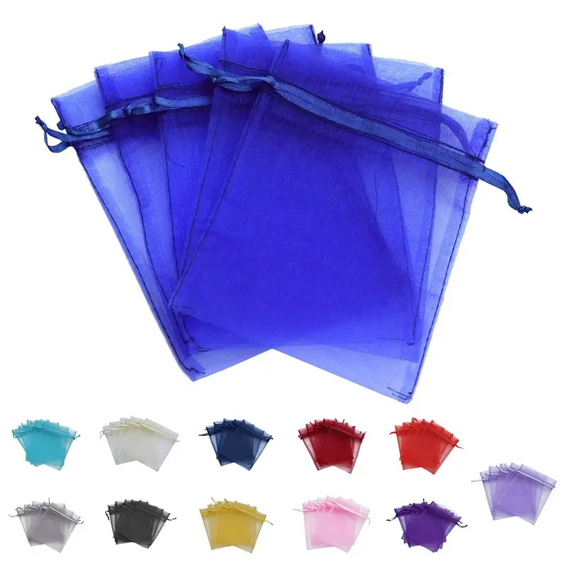 

Органза для свадебной вечеринки, подарки, конфеты, прозрачные пакеты, ювелирные изделия, 50 шт., 4 дюйма X 6 дюймов (10X15 см), розовый