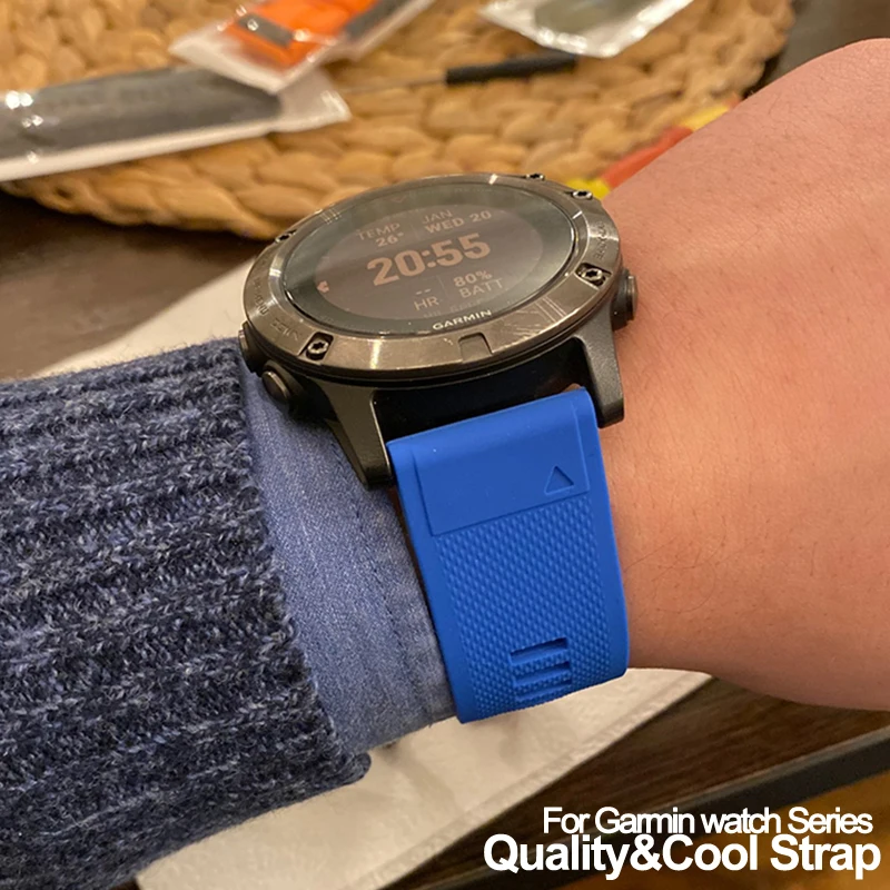 Ремешок быстросъемный для Garmin Fenix 3 5 5X 5S Plus 6 6X 6S Pro браслет Forerunner 935 26 мм 22 20