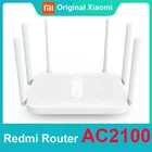 Оригинальный Xiaomi Redmi AC2100 роутер 2,4Gтелефон 2033 Мбитс двухдиапазонный беспроводной Wi-Fi MI ретранслятор смарт-роутер 128M RAM игровой акселератор