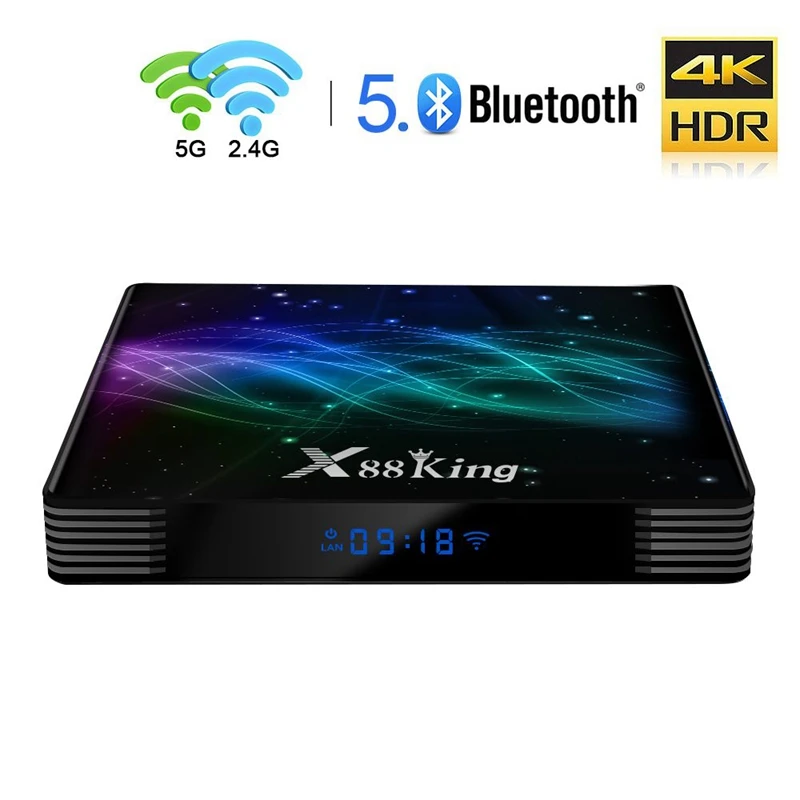 X88 King S922X 4GB DDR4 RAM 128GB ROM 1000M LAN 5G WIFI Bluetooth 5.0 Android 9.0 4K VP9 H.265 TV Box | Электроника