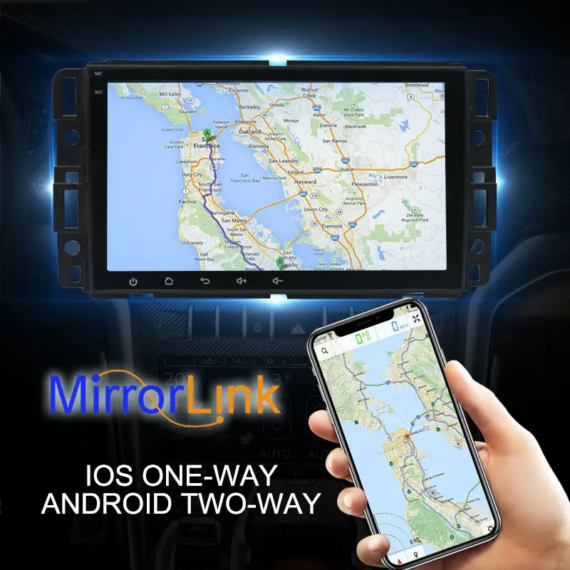 Автомобильный радиоприемник 8 дюймов 2 Din Android 10 встроенный Carplay плеер Bluetooth 4.0 GPS RDS