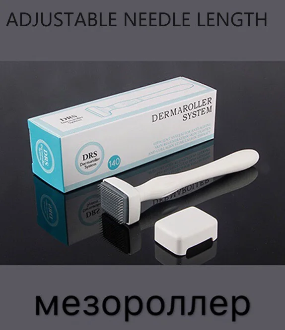 adjustable length Мезороллер с иголками титан для тела дермароллер Mezoroller дермасонский Дерма роликовый Эпилятор рост титановая микроигла Mesoroller Hydra Прямая поставка для ухода за кожей лица - Цвет: adjustable length