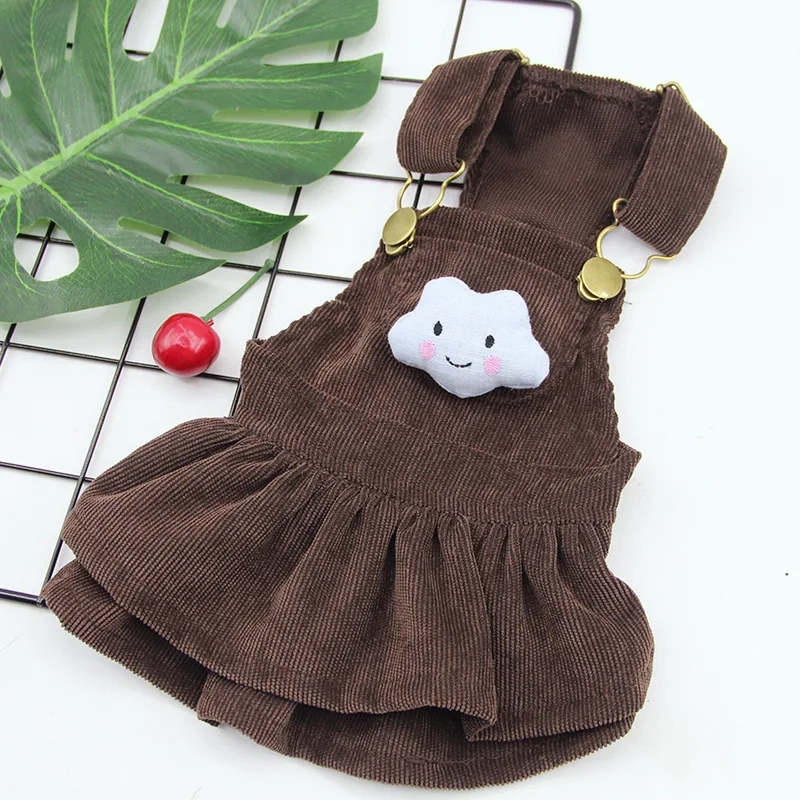 Одежда для собак на весну комбинезоны платья кошек и одежда тонкая