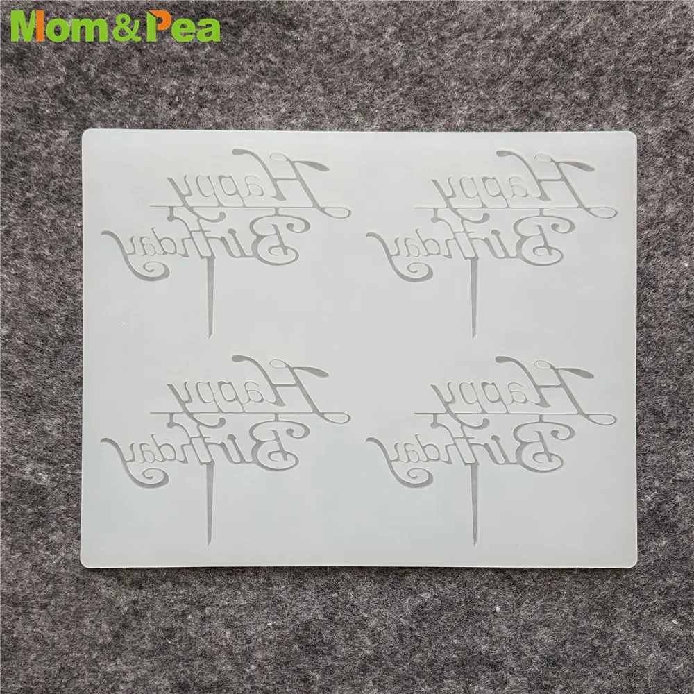 

CX153 4-С Днем Рождения силиконовые формы шоколада декоративные штамповый торт декоративные украшения вставные инструменты