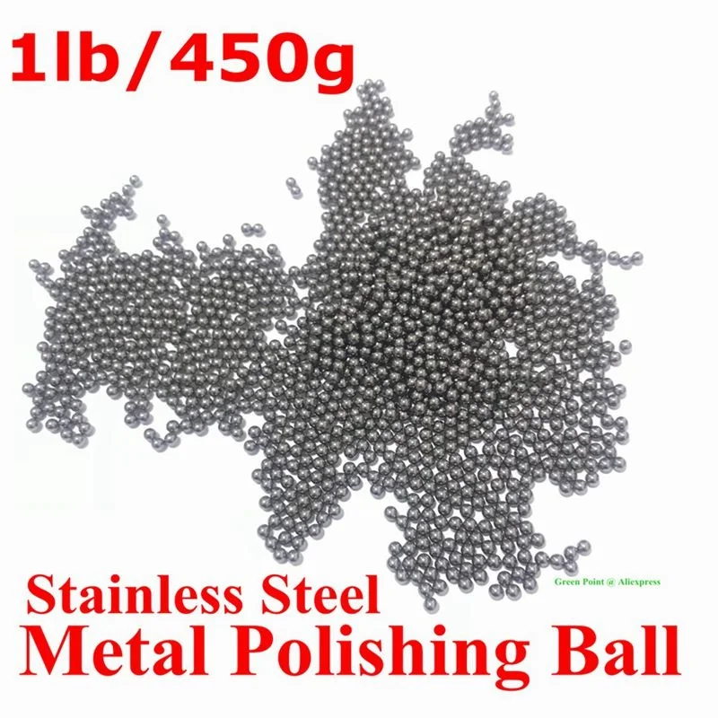 

450g Round Metal Polishing Bead 1lbs Stainless Steel Small Burnishing Ball Jewelry Tumbling Media 1-5mm Buffing Bead Accessories