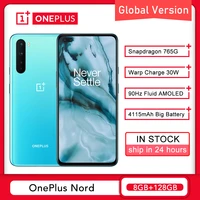 global version oneplus nord 5g 8gb 128gb smartphone snapdragon 765g 6 44 90hz amoled 48mp quad warp 30t mobile phone