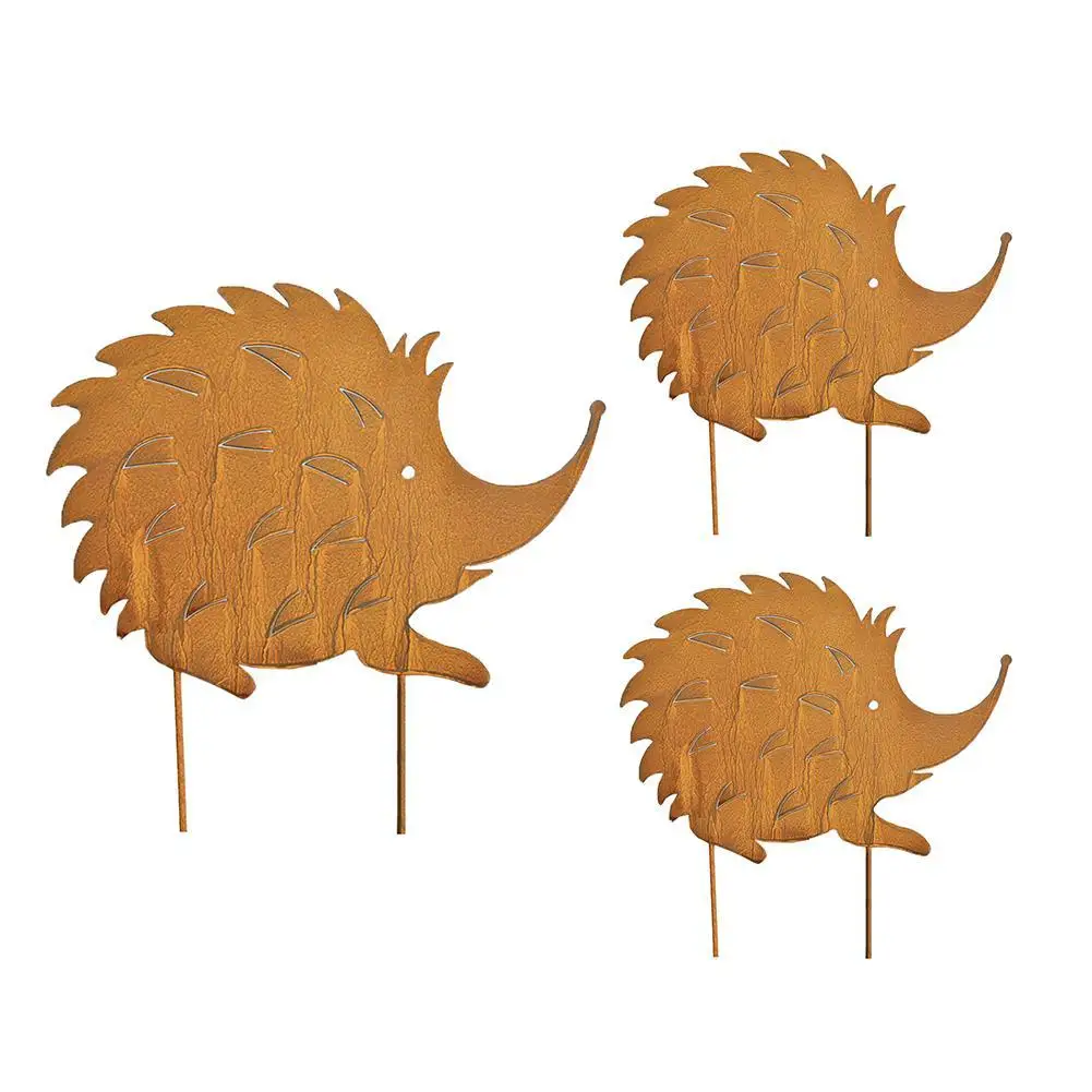 

Animal Ornament Gift Simulation Iron Hedgehog For Kids Realistic Toys Home Landscape Model Garden Decor G3K3