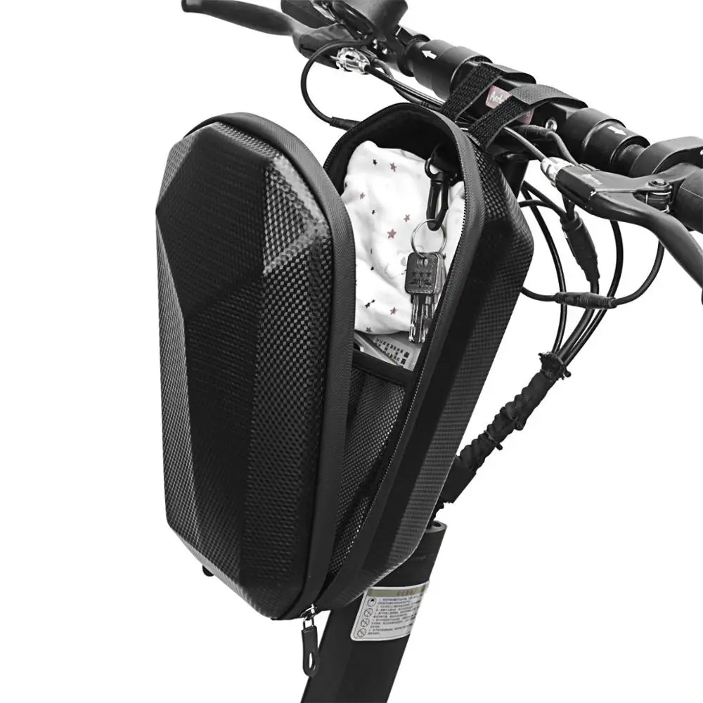 Bicycle Handlebar Bag Electric Scooter Waterproof Handlebar Bag Outdoor Cycling Sport Black PU Phone Keys Storage Organizer Bag
