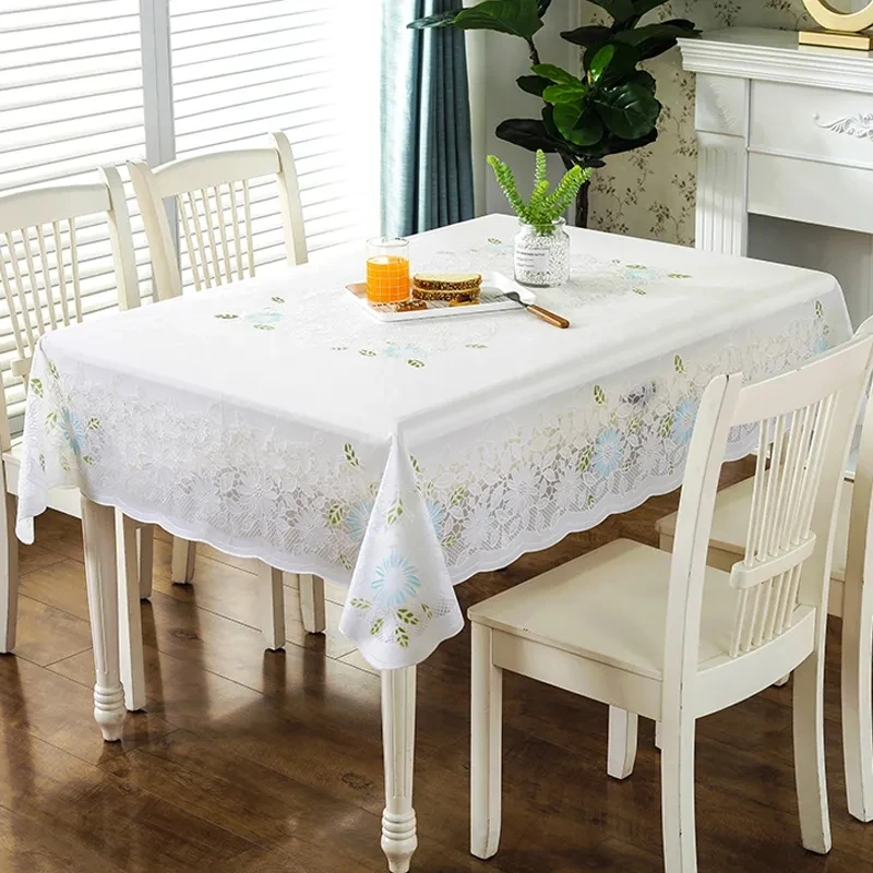 

Pastoral Tablecloth Oval And Rectangular Tablecloths Waterproof Oil Proof Tea Table Cloth PVC Tablecloth Quality Materials