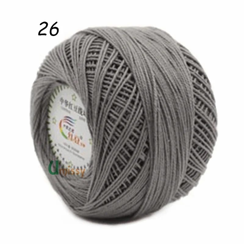 26 10pcs 10 шт. ПРЯЖА ДЛЯ РУЧНОГО ВЯЗАНИЯ Хлопчатобумажной Пряжи 3# Кружева Пряжи для Вязания Детские Иглы Работы С Использованием 2.5 мм Крючком 500 г/лот - Цвет: 26 10pcs
