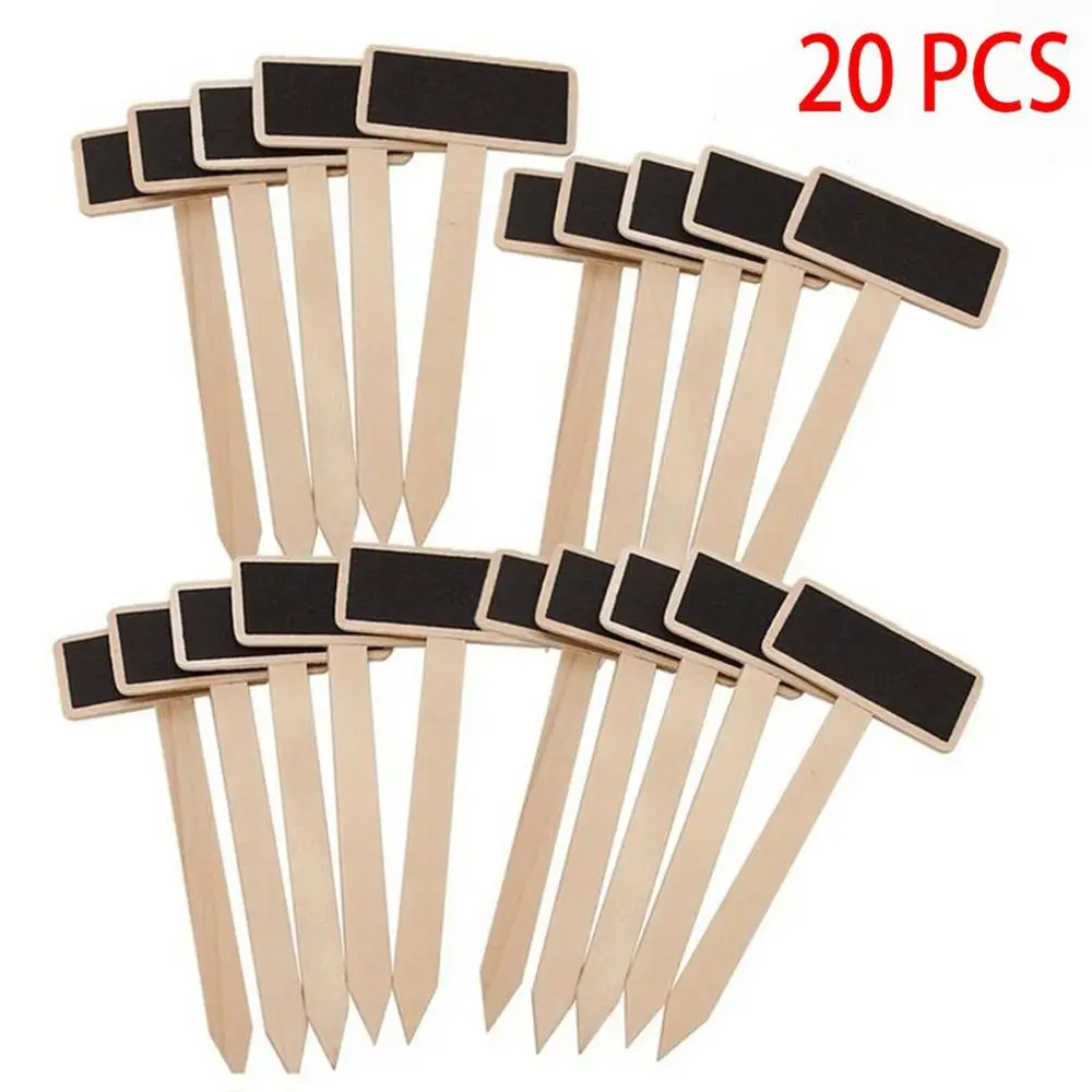

20Pcs Mini Size Blackboard Flower Gardening Plant Decoration Card Plant Label Blackboard Sign Blackboard Seedling Tray