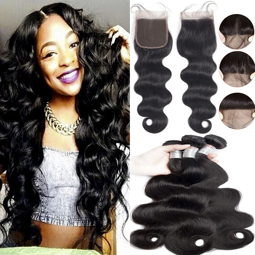 Mi Лиза перуанские волнистые волосы для придания объема 3 пряди с закрытием