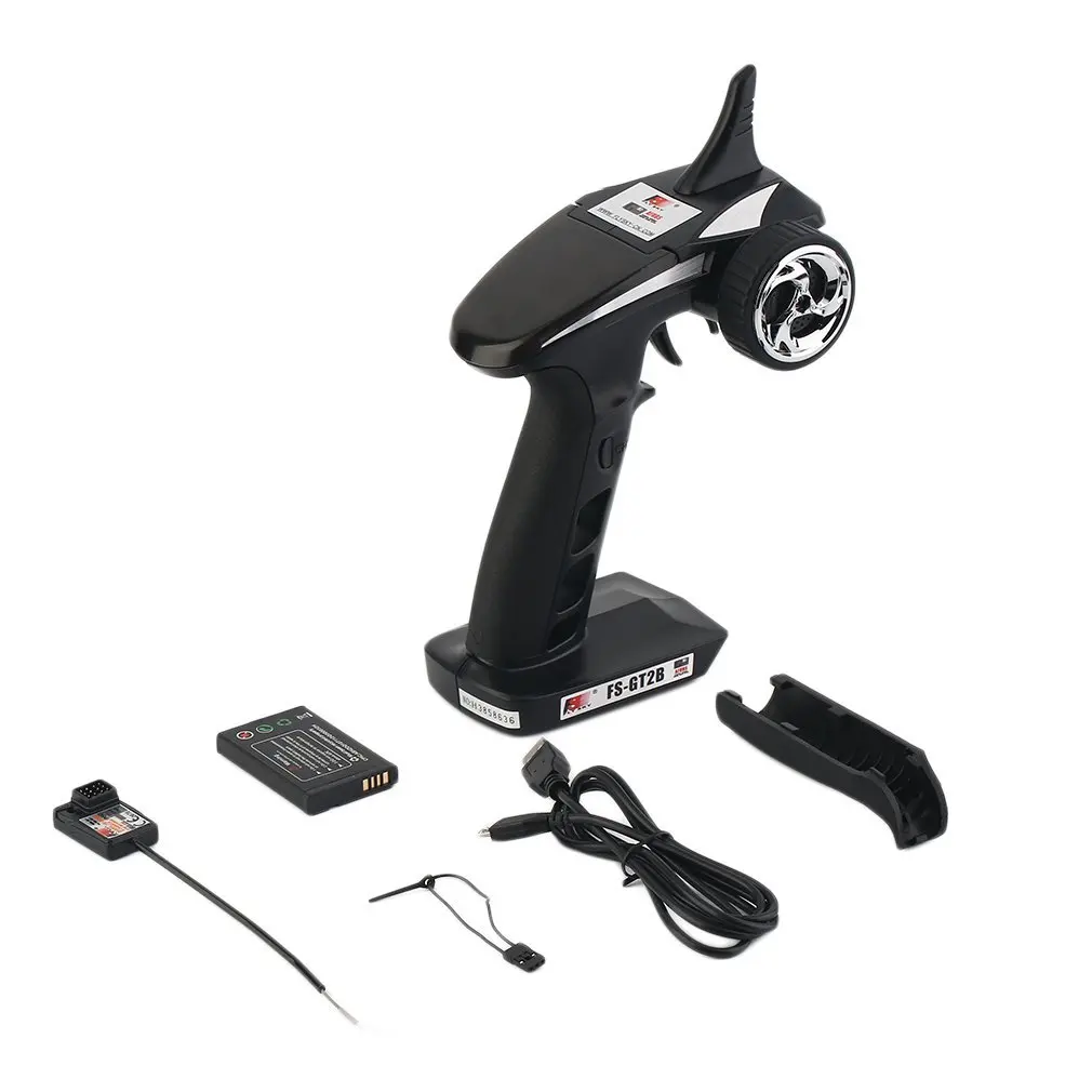 Transmisor y receptor de sistema 3CH, 2,4G, para cami&oacute;n, coche, barco, para FS-GT2B, dise&ntilde;o exquisito, duradero-0
