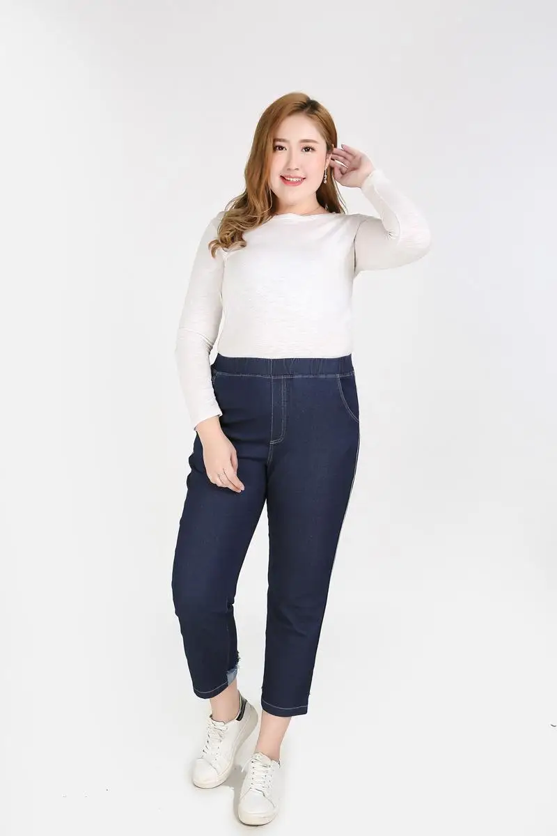 2XL-9XL женские большие размеры джинсы повседневные с высокой талией стрейч джинсовые брюки женские 5XL 6XL 7XL Большие размеры зимние обтягивающие джинсы брюки