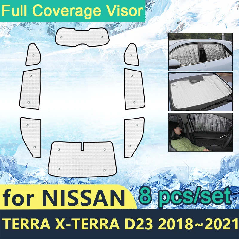 

Солнцезащитные очки с полным покрытием для Nissan Terra X-Terra D23 D 23 2018 ~ 2021, автомобильные ветрозащитные стекла, аксессуары, козырек, Боковые солнце...