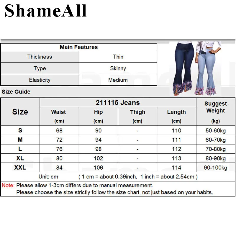 

Women Street Stretchy Skinny Flared Jeans Mom Melody Pants Vintage Streetwear Distressed Color Block Tassel Bell Bottoms