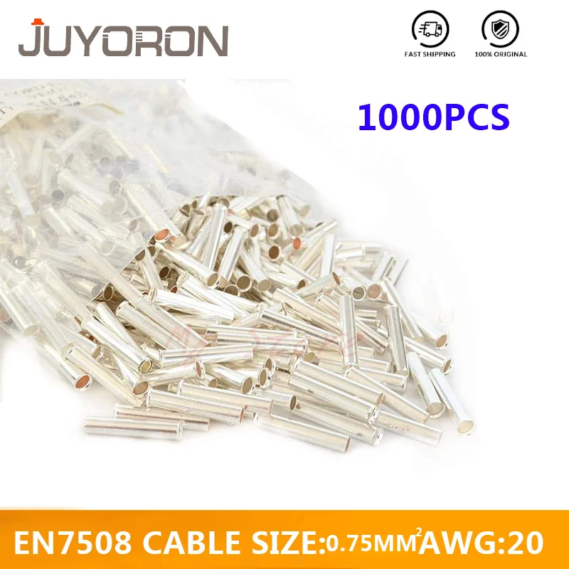 1000 шт. 20AWG голая медная проволока наконечники для 0 75 мм2 неизолированный конец