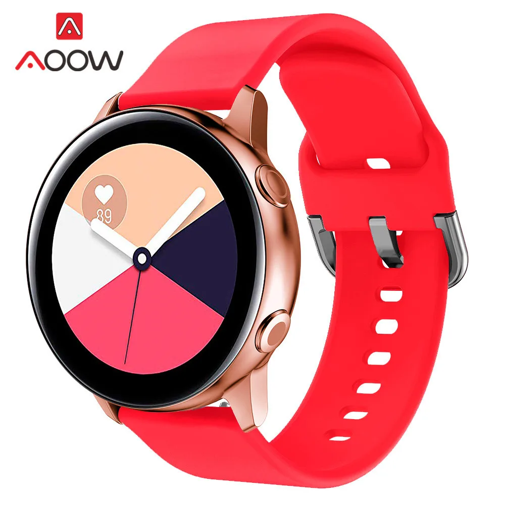 20 мм силиконовый ремешок для часов samsung Galaxy Watch Active 42 мм браслет ремешок для gear S2 Huami Amazfit Bip huawei Watch 2