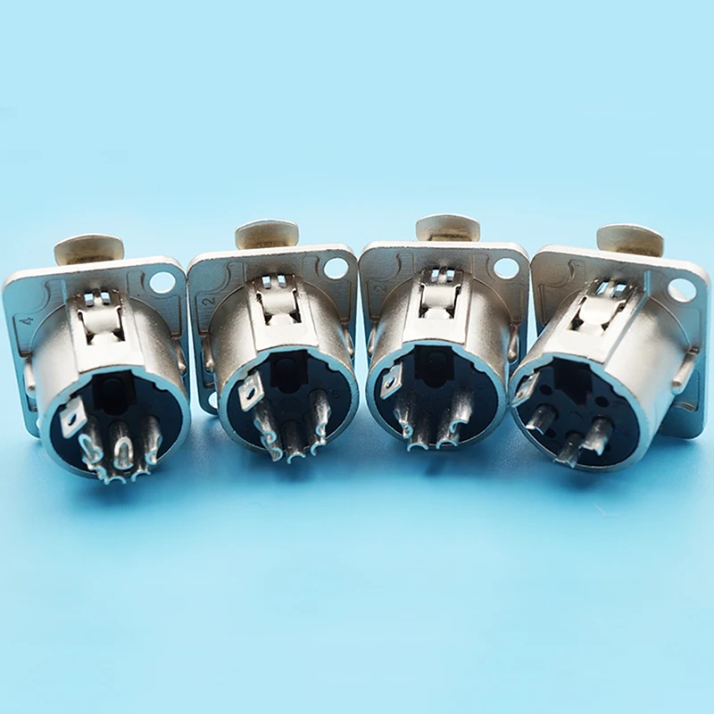 

10pcs Metal 3Pin 4Pin 5Pin 6Pin Xlr Speaker Connector Socket Cannon Female Plug Xlr Audio Amplifier Connector Balance Male Jack