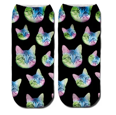 25 Модные Милые 3D Носки с рисунком крутой обезьяны Sox женские носки Chaussette Animal Веселая 3D-печать носки до лодыжки унисекс художественные носки - Цвет: 25