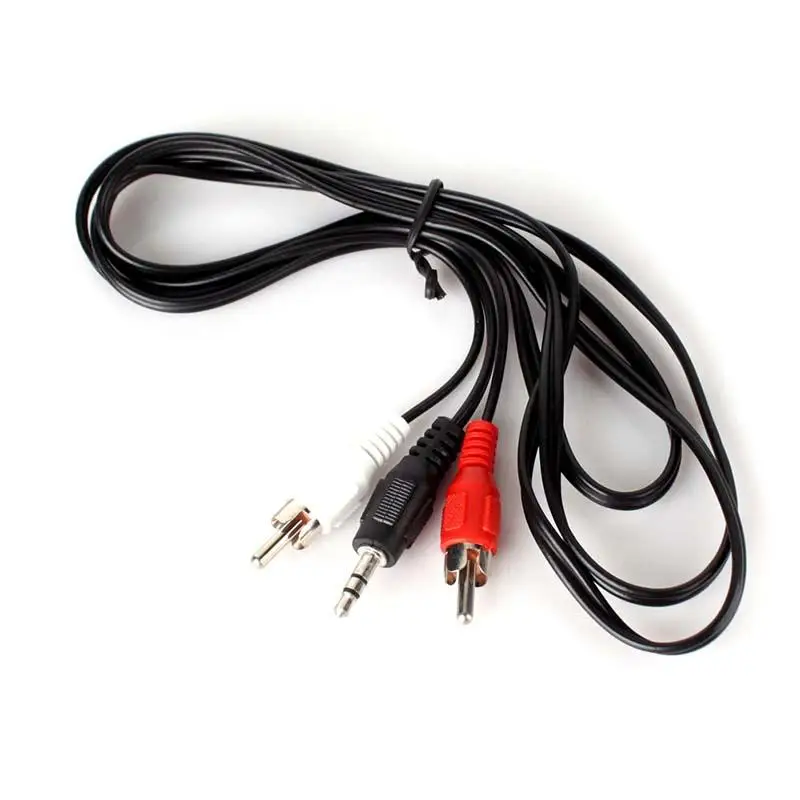 1.2m 3.5mm Audio Cable Aux Auxiliary Cord Male To 2 RCA MP3 Music Adapter Converter | Электроника