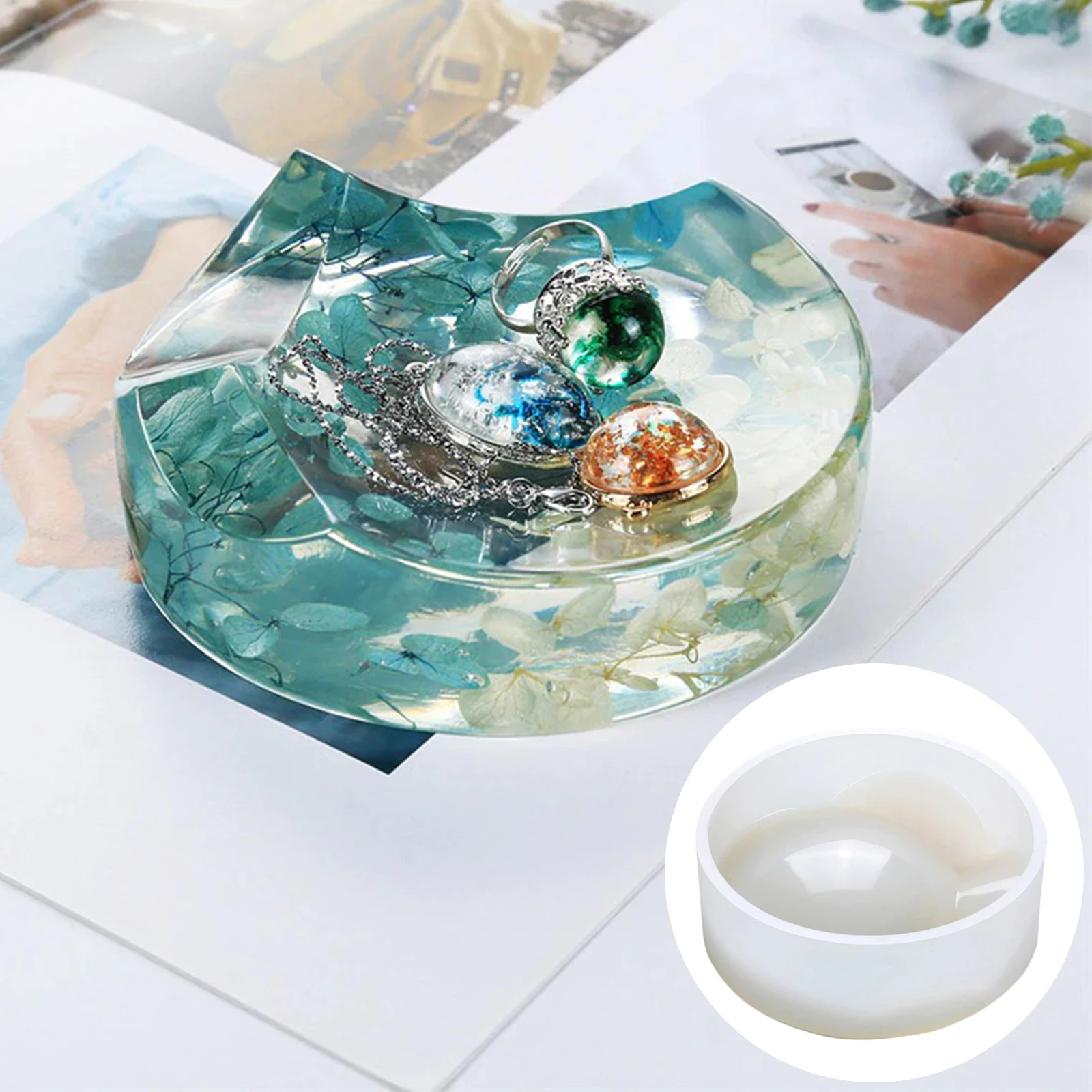 Форма силиконовая для пепельницы из эпоксидной смолы квадратный молд сделай сам