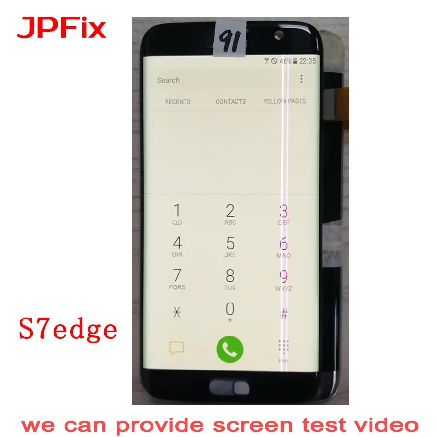 JPFix для Samsung S7edge LCD G935A G935F изогнутый экран точки утечки полоски дисплей теневая