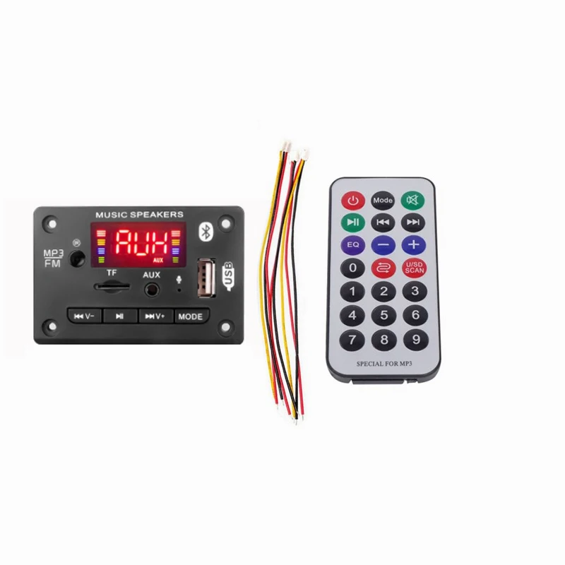 Плата декодера громкой связи с MP3 плеером 5 В 12 Bluetooth 0 WMA WAV FM радио поддержка TF USB AUX