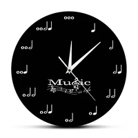 music is life inspirational wall clock music notes musical clock treble clef stave music studio hanging wall watch musician gift