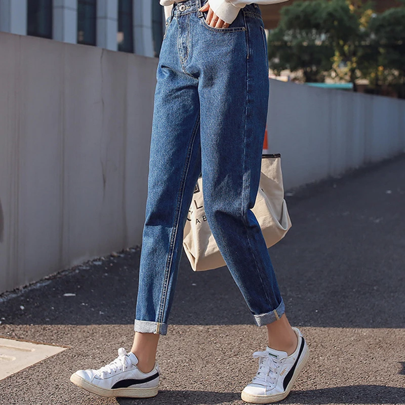 Хлопковые белые джинсы женские с высокой талией обтягивающие большие размеры