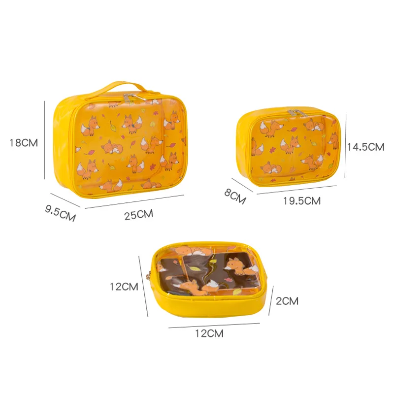 Новая прозрачная косметичка для мытья дорожная сумка клатч из трех предметов