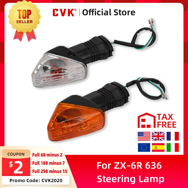 

CVK 1 Pair steering lamp Cornering Turn Signals Indicator Light Front And Rear For HONDA ZX-6R 636 ZX-10R