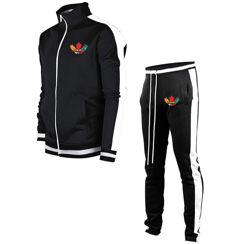 

2021 new Fashion Brand New Trend Men's Tracksuits Zipper Hooded Suits Sportswear Spring and Summer Sets Sweat Suits
