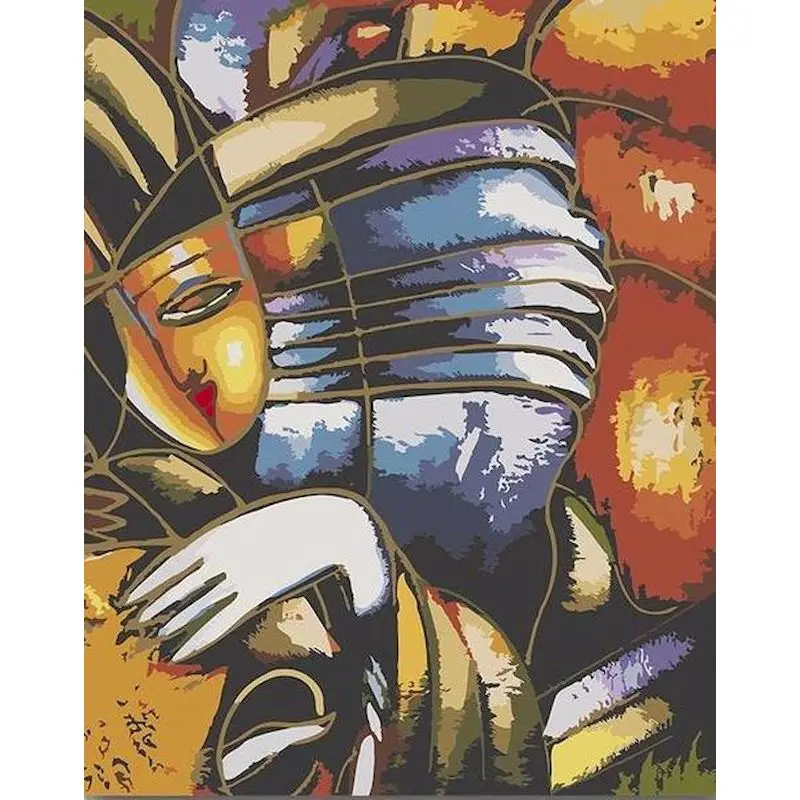 

Abstract Oil Painting By Number Figure Acrylic Paints For Adults Handmade Drawing Frame On Canvas Coloring By Numbers Decoration