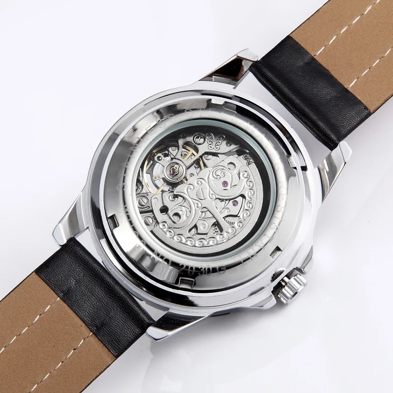 Модные Мужские автоматические механические часы с большим циферблатом военные