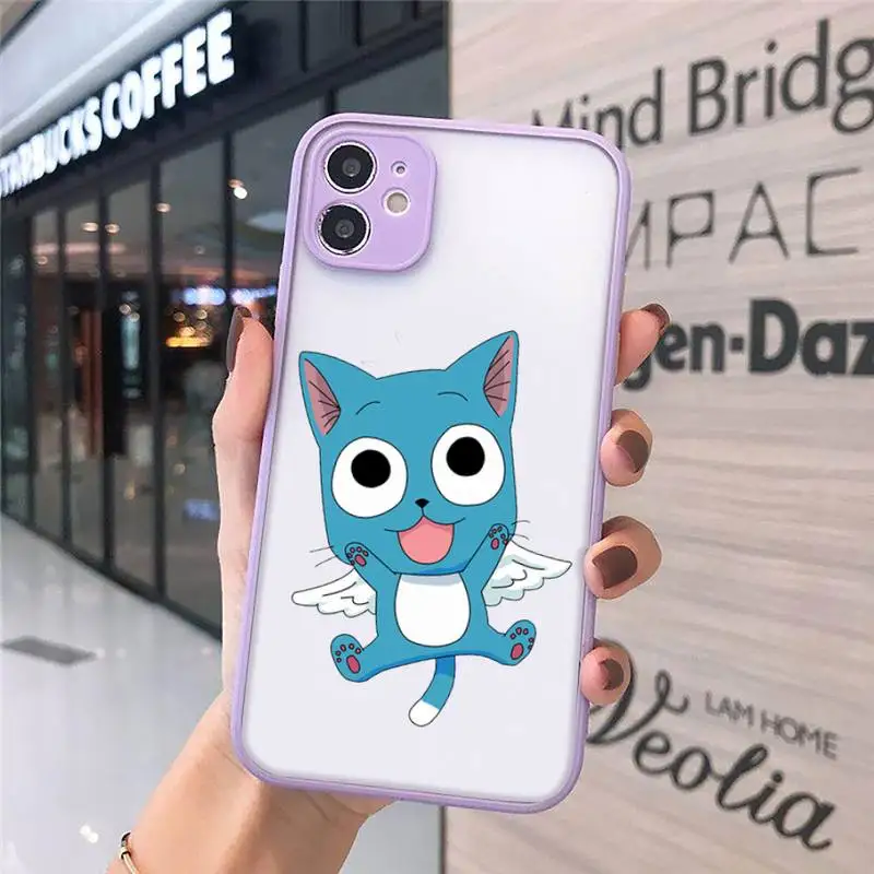 

FAIRY TAIL Phone Case purple matte transparent For iPhone 7 8 x xs xr 11 12 pro plus max mini Clear Funda
