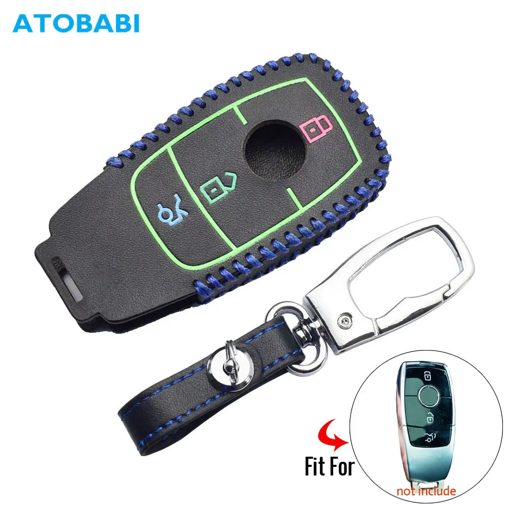 Светящийся чехол для ключа автомобиля из искусственной кожи Mercedes Benz W213 E Class S C 2017