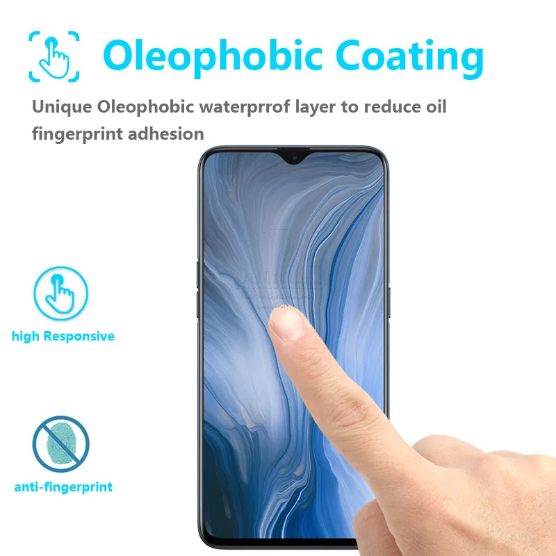 Закаленное стекло с полным покрытием для OPPO Reno Z Защитная пленка экрана Ace