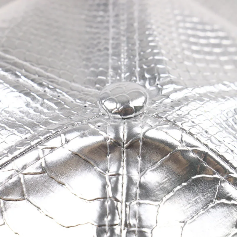 

2021 New Snake Print Solid Color PU Leather Hip Hop Baseball Cap Flat Hip Dance Cap Hipster Performance Cap Wholesale