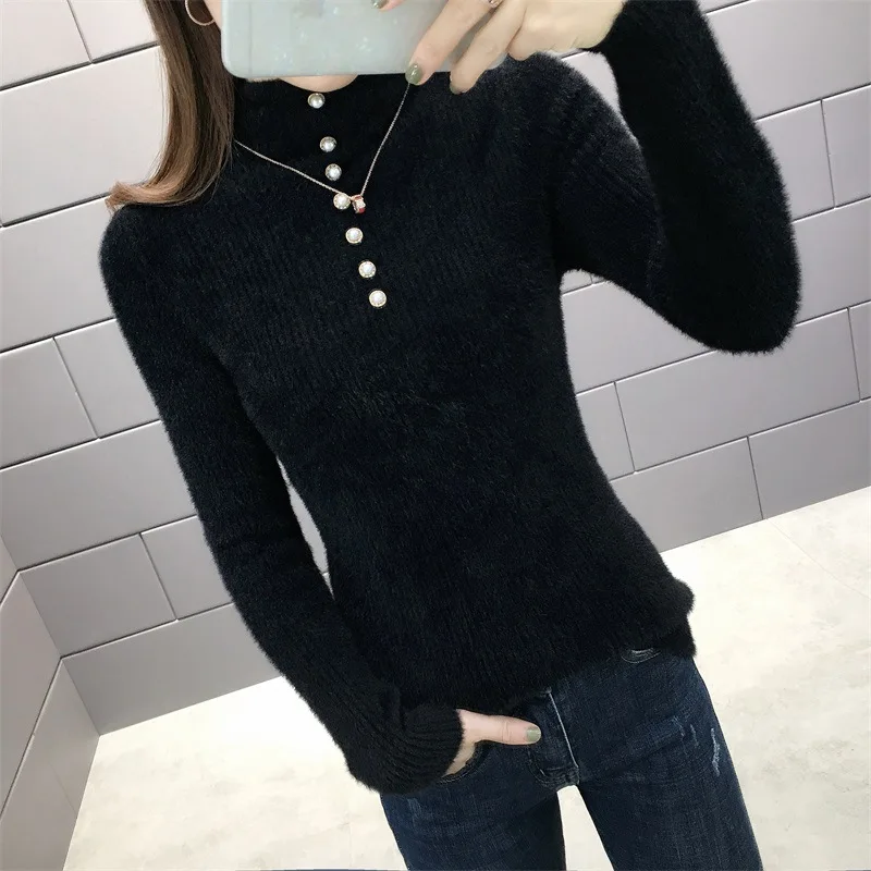 

Sweaters Autumn Winter 2021 Pull Jumpers European Casual Twist Warm Sweaters Female white