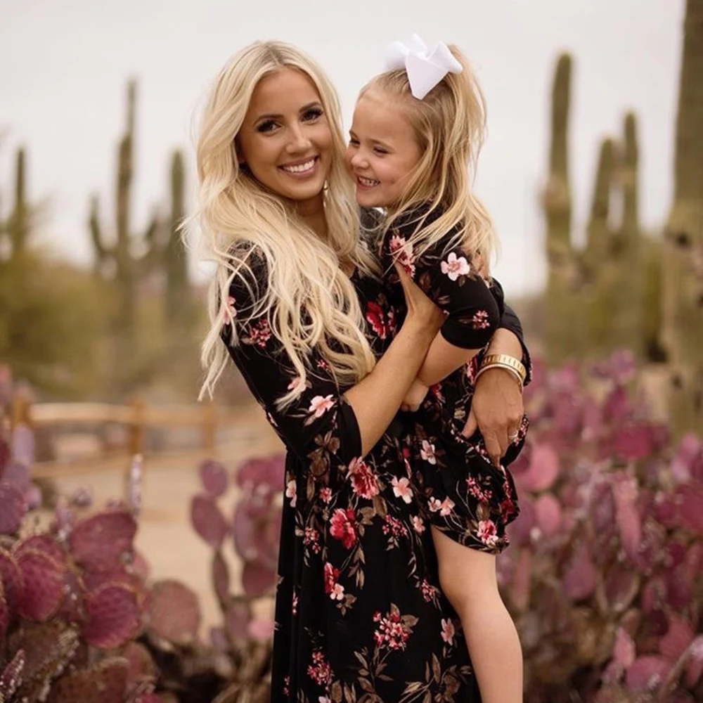 CYSINCOS/Новинка 2020 года платья для мамы и дочки длинное платье без рукавов с