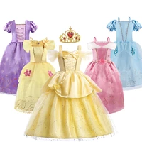 little girl princess dress rapunzel belle cinderella aurora costume kids baby birthday party christmas evening dress 2 10 years
