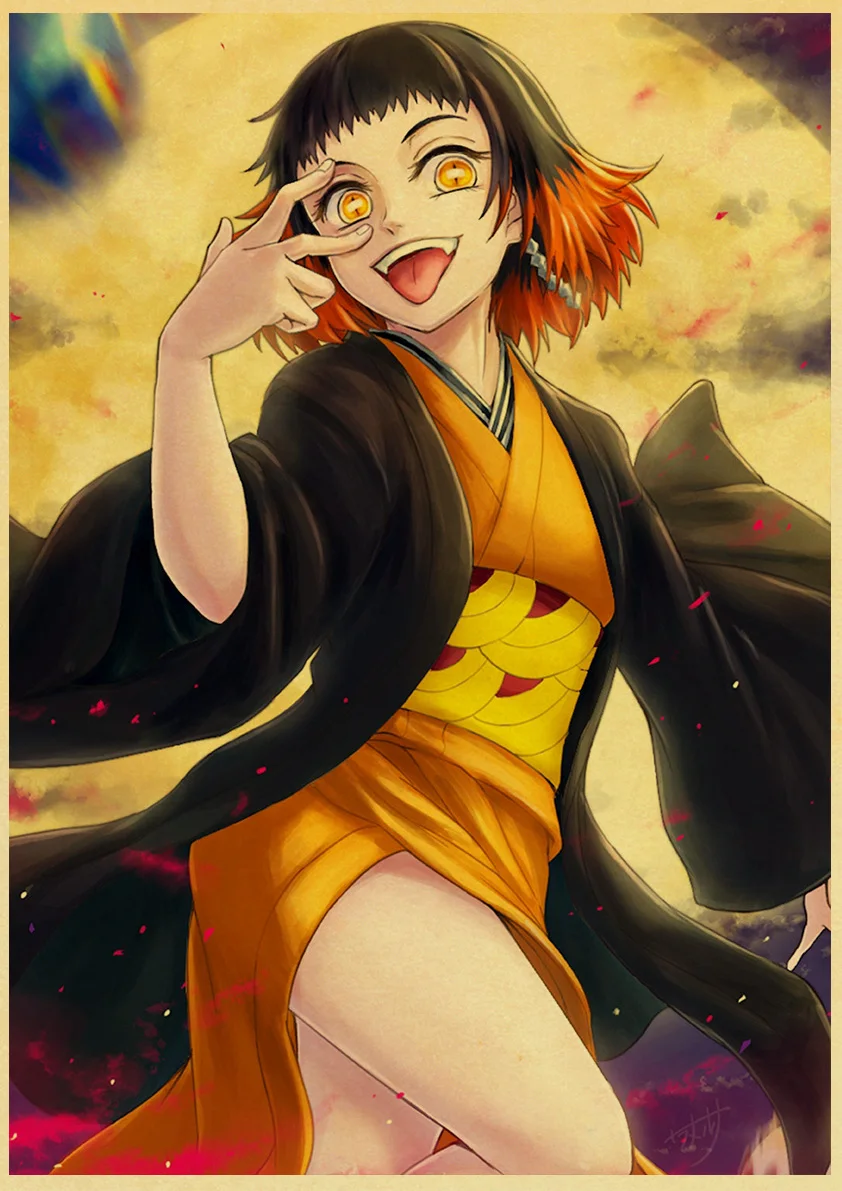 E169 Винтажные постеры демон убийца Kimetsu no Yaiba аниме плакат настенный Арт Ретро плакат живопись украшение для гостиной домашний декор - Цвет: E169