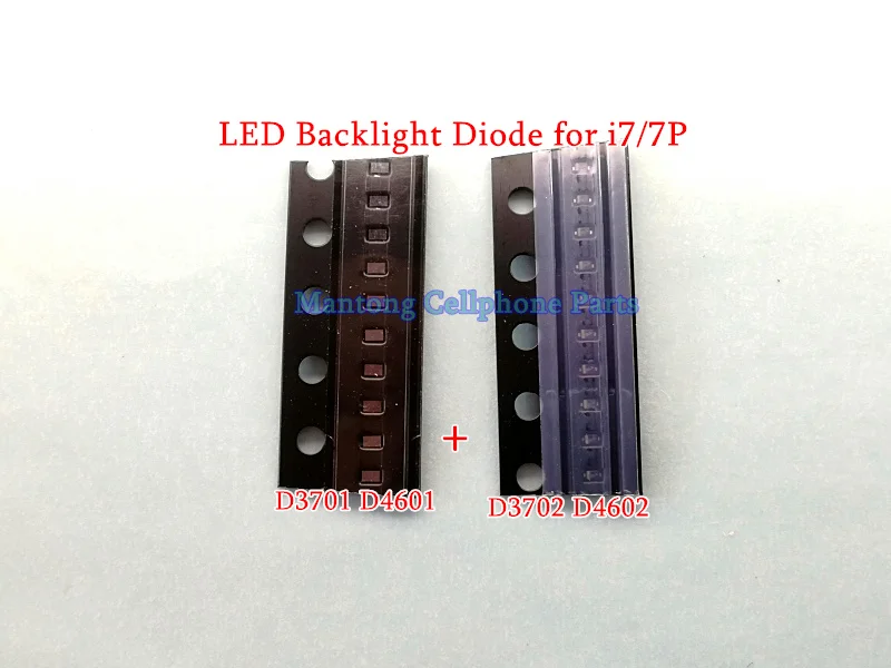 

100sets(200pcs) D3701 D4601+ D3702 D4602 For iPhone 7 7plus LED BACKLIGHT DRIVER Glass Booster Back light Diode 2pins